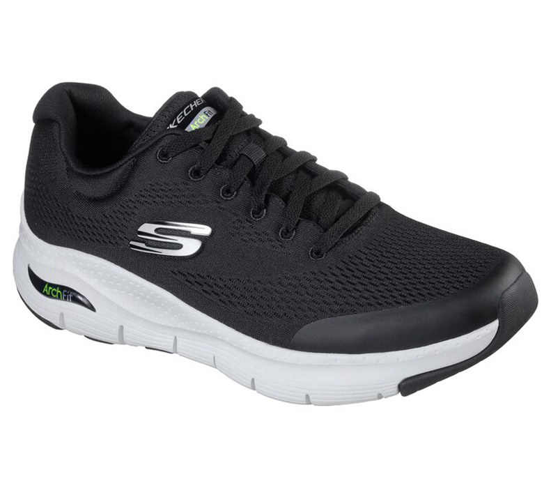 Skechers Arch Fit - Mens Sneakers Black/White [AU-ZH1482]